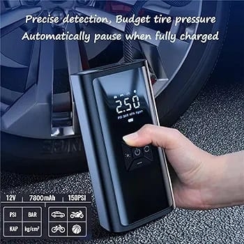 Bomba de aire inalámbrica para carros con pantalla led