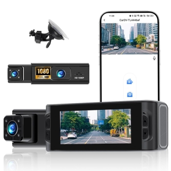 Cámara para vehículo 1080p wdr triple – frontal / interior / trasera