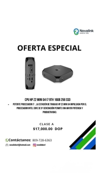 Hp desk cpu hp z2 mini g4 i7 9th 16gb 256 ssd