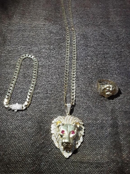 Juego de cadena medalla guillo y anillo 14k
