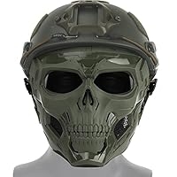 Máscara militar airsoft de cara completa de calavera