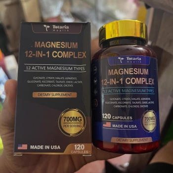 Magnesio 12-in-1 contiene 12 formas de magnesio 700 mg de 120 cápsulas