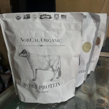 Proteína whey de suero de leche norcal organic 21g de proteína y 4.9g