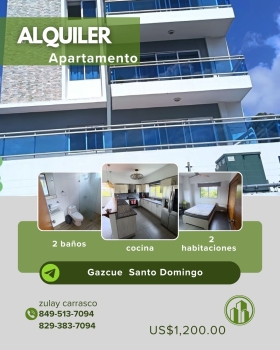 Apartamento en renta gazcue santo domingo