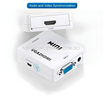  convertidor vga a hdmi  video y sonido 