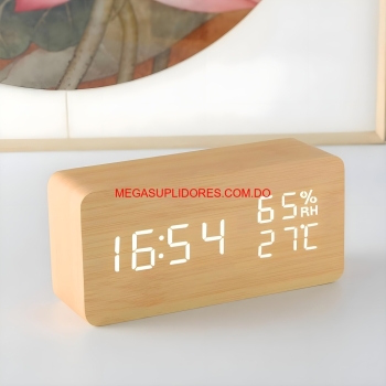  reloj digital con calendario termómetro y medidor de humedad