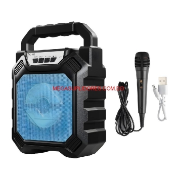  bocina karaoke fojax con micrófono – sonido potente y portátil para