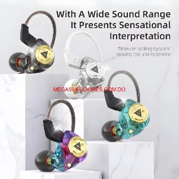 audífonos qkz ak3 hifi auriculares monitor graves potente micrófono