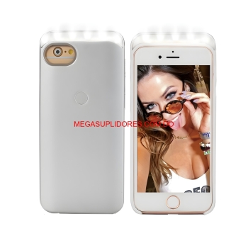  cover iluminado iphone 6/6s/7/8 – luz selfie frontal y trasera 