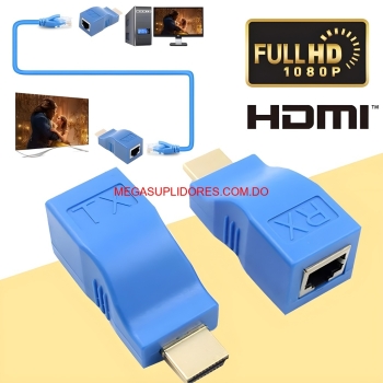 extensor hdmi por cable de red rj45 – transmisor y receptor full hd