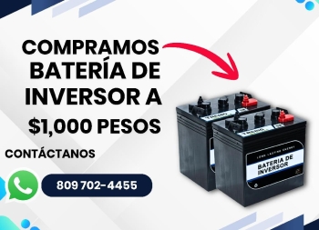 Compramos todo tipo de bateria inversor o vehículo