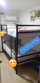 Camarote de hierro con sus colchones
