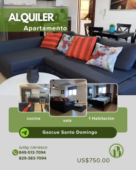 Apartamento en renta – gazcue  santo domingo