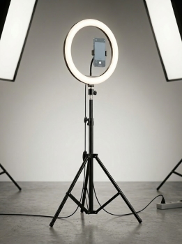 Aro de luz led 10 pulgadas con trípode extensible de 80” – iluminación