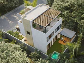 Casas de 3 habitaciones con patio en ecos yard ave. ecológica