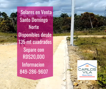 Solares en venta en villa mella santo domingo norte