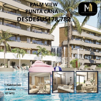 Vendo apartamento en el residencial palm view  punta cana