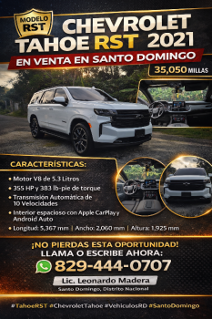 Vendo chevrolet tahoe rst 2021