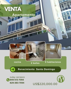 Apartamento en venta – urb. renacimiento república dominicana precio u