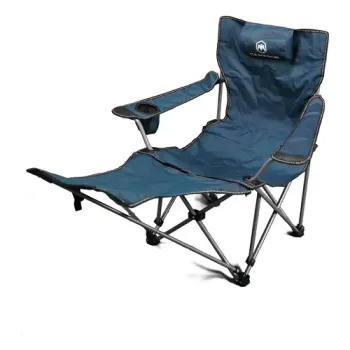 Silla playera compacta portátil con reposapiés