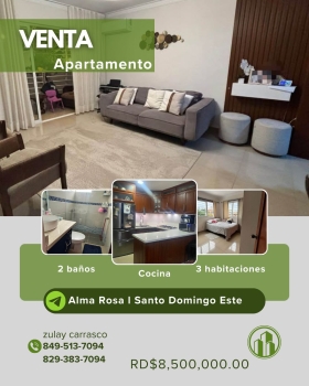 Apartamento en venta – alma rosa i santo domingo este