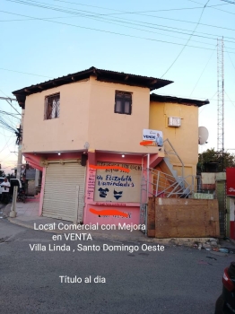 Local comercial con mejora en venta título al día villa linda santo do