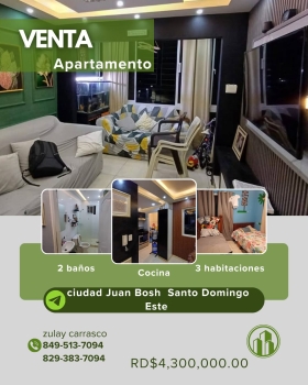 Venta de apartamento en ciudad juan bosch – santo domingo este