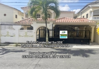 En los corales del sur casa de 2 niveles en venta prox a lo que será e