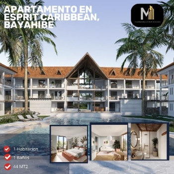 Vendo apartamentos tipo studio residencial espirit caribbean en bayahi
