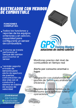 Rastreador gps con medidor de combustible