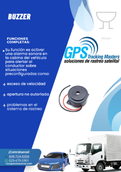 Buzzer alerta al conductor sobre situaciones preconfiguradas