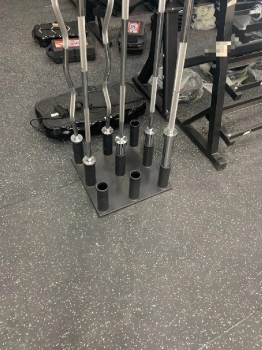 Base metalica para barras de gym