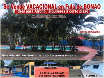 Se vende vacacional con mas alta rentabilidad en fula de   bonao al la