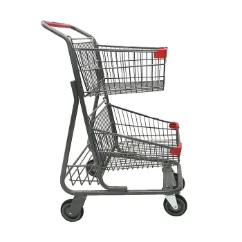 Carrito de supermercado  vehículo de carga manual con ruedas pivotante