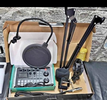 Combo tarjeta de sonido  micrófono – setup completo profesional