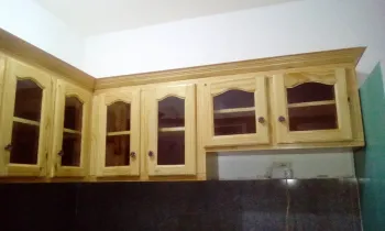 Gabinetes de cocina en madera color natural