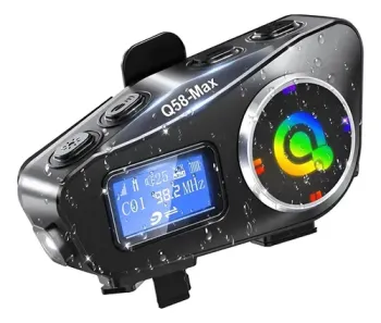 audifono y microfono intercomunicador para casco de moto fm bluetooth