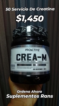 Creatina monohidratada con sabor 50 servicio suplementos rans