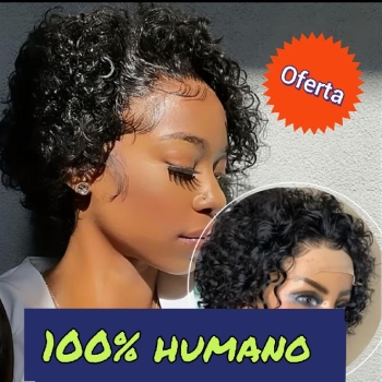 Totalmente nuevo peluca pixie 100 humano 150 densidad