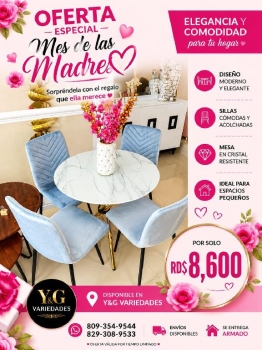 Juego de comedor 4 sillas