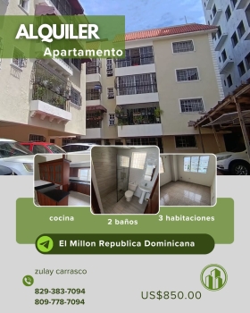Alquilo apartamento vaco en santo domingo