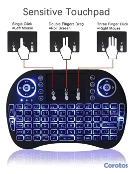 Mini teclado inalámbrico con touchpad led