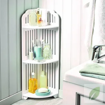 Estante de esquina auxiliar 5.2tw de 3 niveles para baño