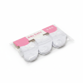 Calcetines para bebé con encaje 3 pairs bl bla blan blanc blanco