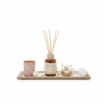 Set de aromaterapia con velas y difusor