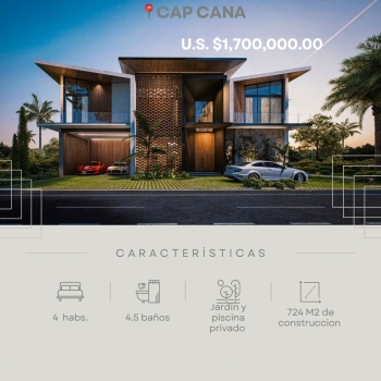 Vendo villas completamente cerrado en cap. cana