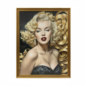 Cuadro marilyn monroe con brillos 2 20 20c 20cm ne neg negro