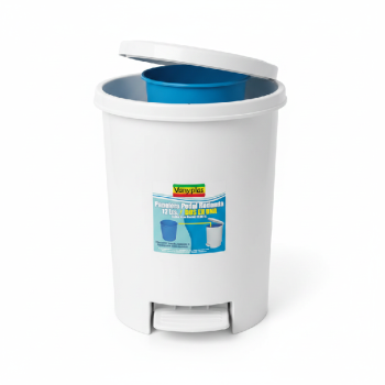 Papelera pedal redonda vanyplas 12 lts