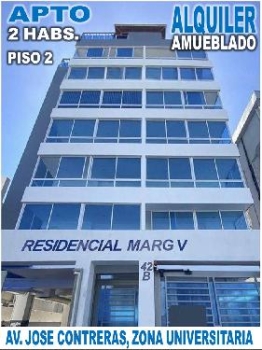 Alquilo apto amueblado en exclusiva torre de la zona universitaria 2 h
