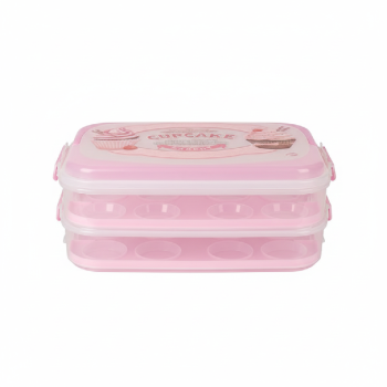 Contenedor de cupcakes de 2 niveles